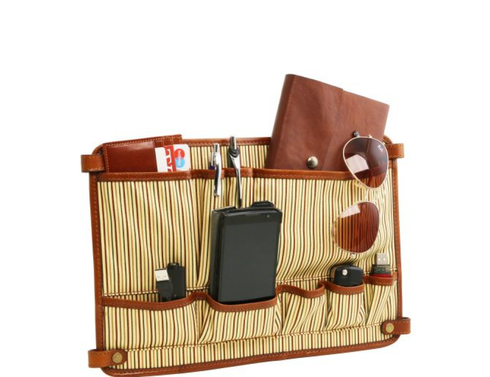 Чорний великий шкіряний портфель чоловічий Tuscany Leather TL142067 Black - Фотографія № 9