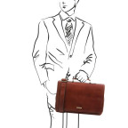 Чоловік шкіряний портфель MANTOVA Tuscany Leather TL142068 Brown - Фотографія № 101