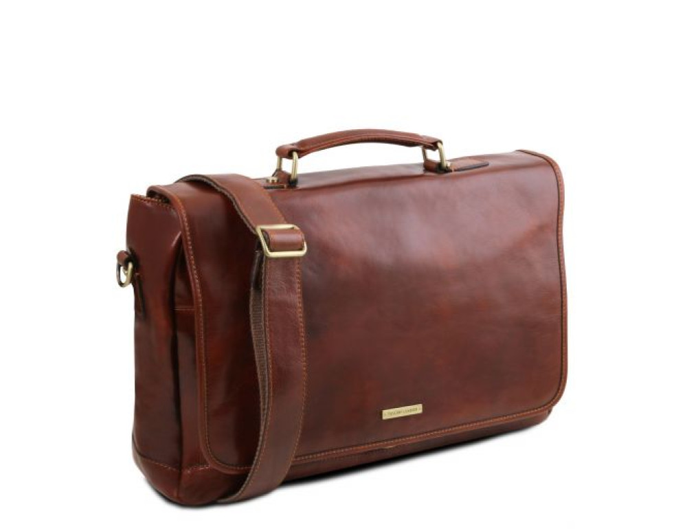 Чоловік шкіряний портфель MANTOVA Tuscany Leather TL142068 Brown - Фотографія № 4