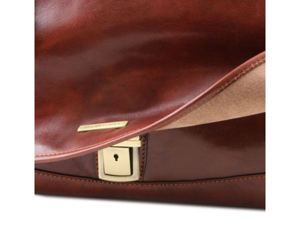 Чоловік шкіряний портфель MANTOVA Tuscany Leather TL142068 Brown - Фотографія № 9