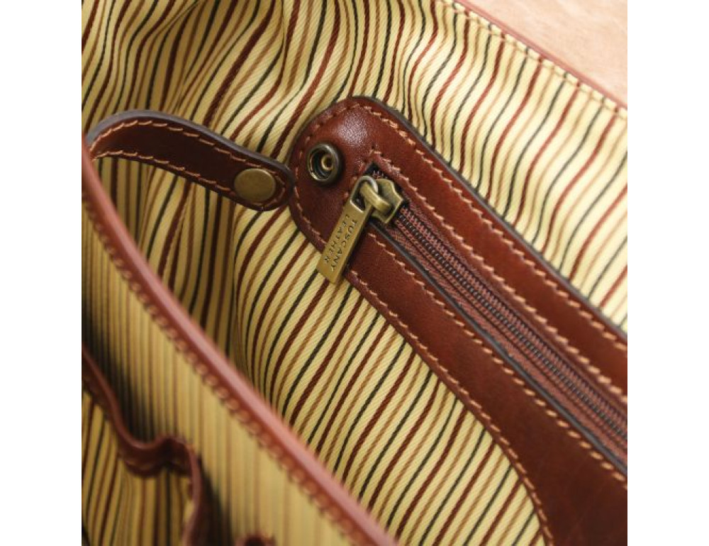 Чоловік шкіряний портфель MANTOVA Tuscany Leather TL142068 Brown - Фотографія № 11