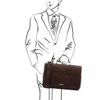 Чоловіча шкіряна сумка-портфель MANTOVA Tuscany Leather TL142068 Dark Brown - Фотографія № 101