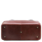 Коричневий шкіряний саквояж з відкидним дном Tuscany Leather TL142071 brown - Фотографія № 102