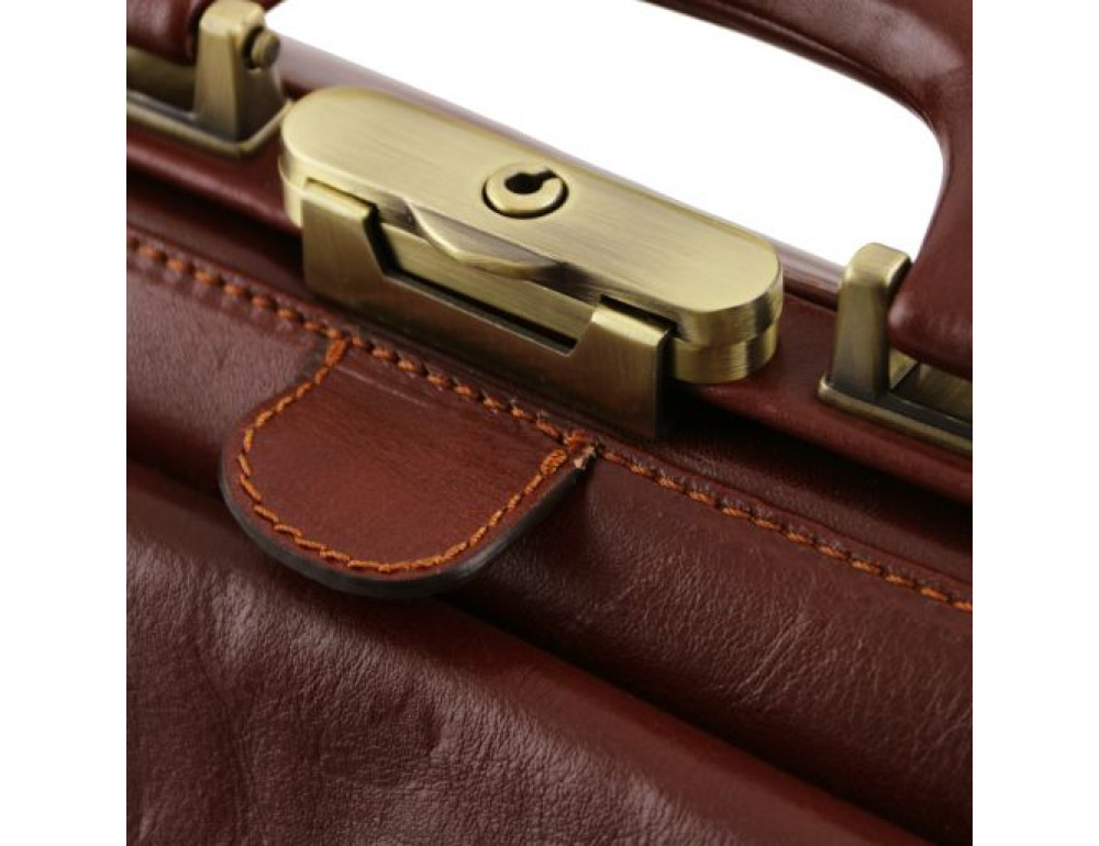 Чорний шкіряний саквояж з відкриваються дном Tuscany Leather TL142071 Black - Фотографія № 2