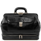 Чорний шкіряний саквояж з відкриваються дном Tuscany Leather TL142071 Black - Фотографія № 100