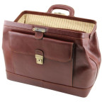 Чоловік шкіряний саквояж LEONARDO Tuscany Leathe TL142072 Dark Brown - Фотографія № 102