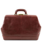 Чоловік шкіряний саквояж LEONARDO Tuscany Leathe TL142072 Dark Brown - Фотографія № 103