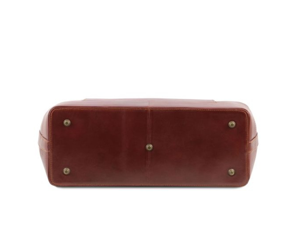 Чоловік шкіряний саквояж LEONARDO Tuscany Leathe TL142072 Dark Brown - Фотографія № 5