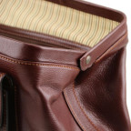 Чоловік шкіряний саквояж LEONARDO Tuscany Leathe TL142072 Dark Brown - Фотографія № 105