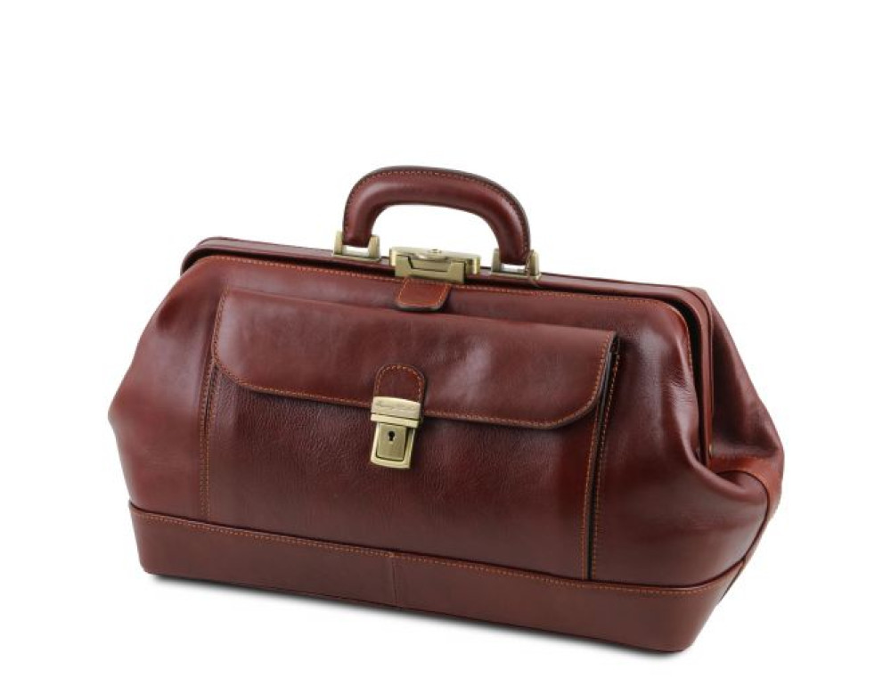 Світло-коричневий шкіряний саквояж чоловічий Tuscany Leather TL142089 Med - Фотографія № 2