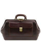 Мужской кожаный саквояж Tuscany Leather TL142089 Dark Brown