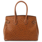 Жіночий класичний сумка зі шкіри страуса Tuscany Leather TL142120 COGNAC - Фотографія № 103