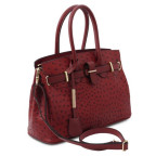 Червона жіноча сумка зі страусиної шкіри Tuscany Leather TL142120 Red - Фотографія № 102