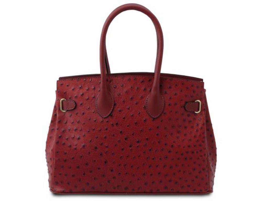 Червона жіноча сумка зі страусиної шкіри Tuscany Leather TL142120 Red - Фотографія № 4