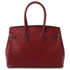 Червона жіноча сумка зі страусиної шкіри Tuscany Leather TL142120 Red - Фотографія № 103