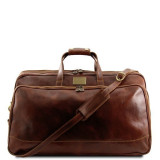 Шкіряна дорожня сумка на колесах Tuscany Leather TL3067 Brown