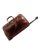 Шкіряна дорожня сумка на колесах Tuscany Leather TL3067 Brown - Фотографія № 103