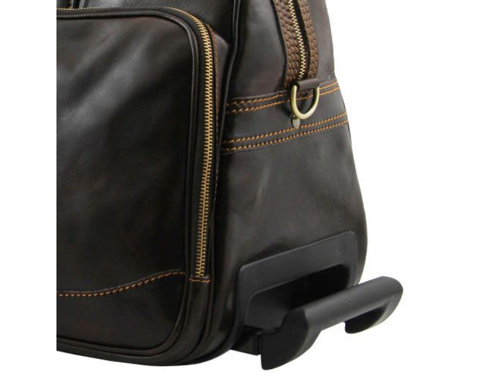 Шкіряна дорожня сумка величезного розміру Tuscany Leather TL3067 Dark Brown - Фотографія № 5