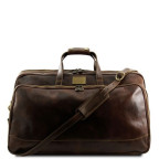 Шкіряна дорожня сумка величезного розміру Tuscany Leather TL3067 Dark Brown - Фотографія № 100