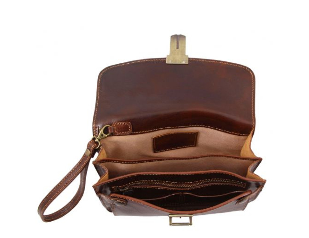 Коричнева шкіряна барсетка для чоловіка MAX Tuscany Leather TL8075 Brown - Фотографія № 5