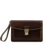 Темно-коричнева шкіряна барсетка MAX Tuscany Leather TL8075 Dark Brown - Фотографія № 100