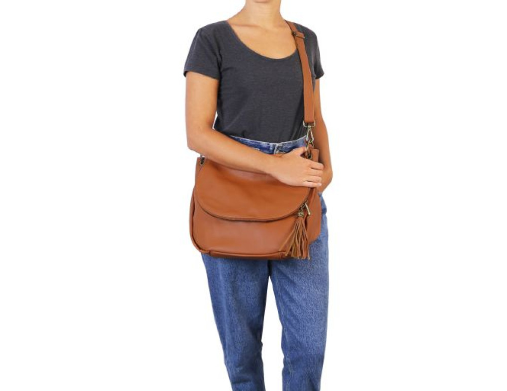 Жіноча шкіряна сумка крос-боді Tuscany Leather TL Bag TL141110 (Cinnamon) - Фотографія № 10