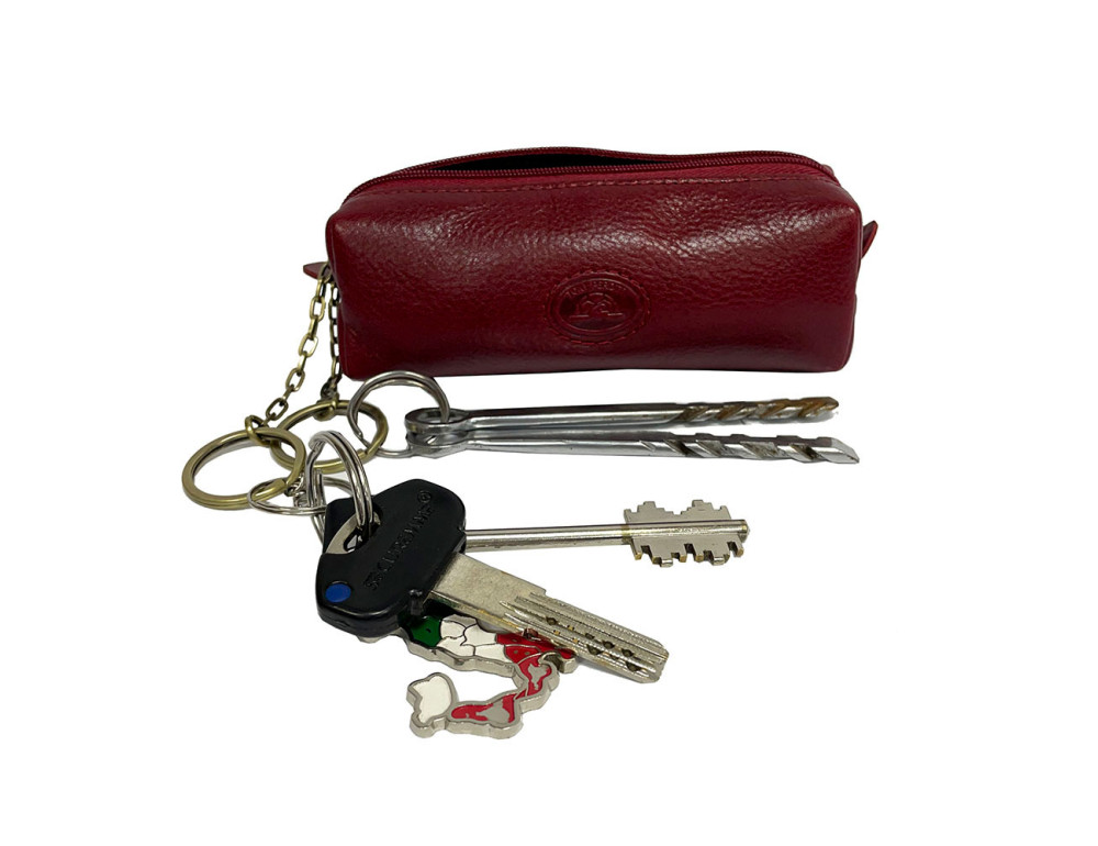Кишенькова ключниця Tony Perotti Italico 3297 rosso з натуральної бичачої шкіри - Фотографія № 3