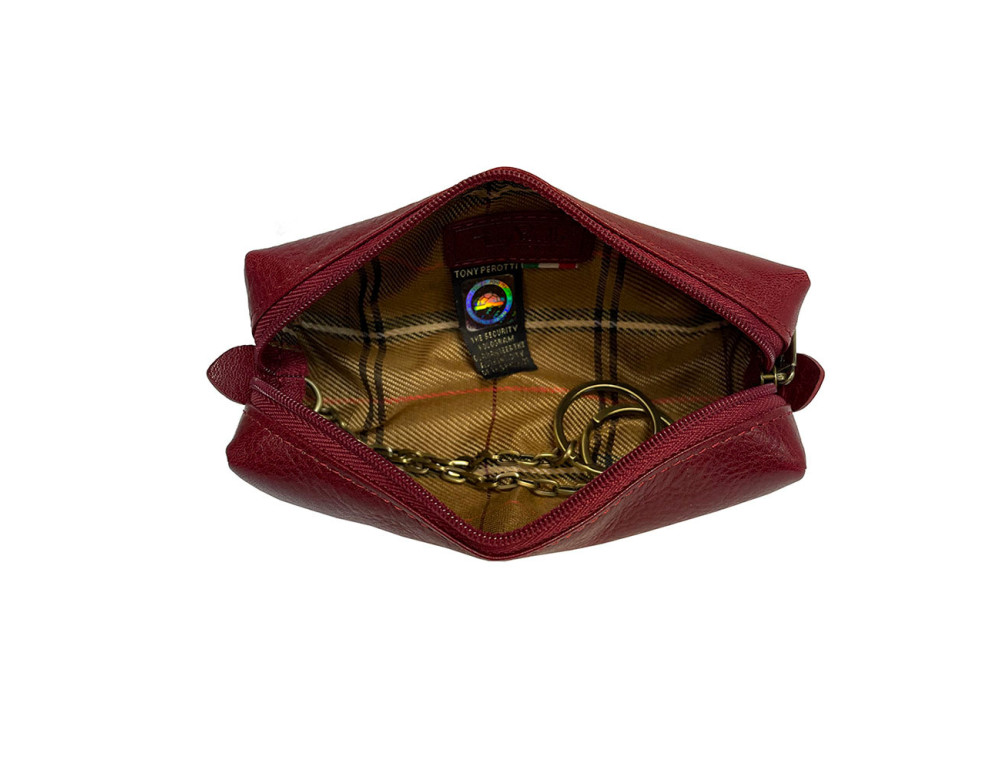 Кишенькова ключниця Tony Perotti Italico 3297 rosso з натуральної бичачої шкіри - Фотографія № 4