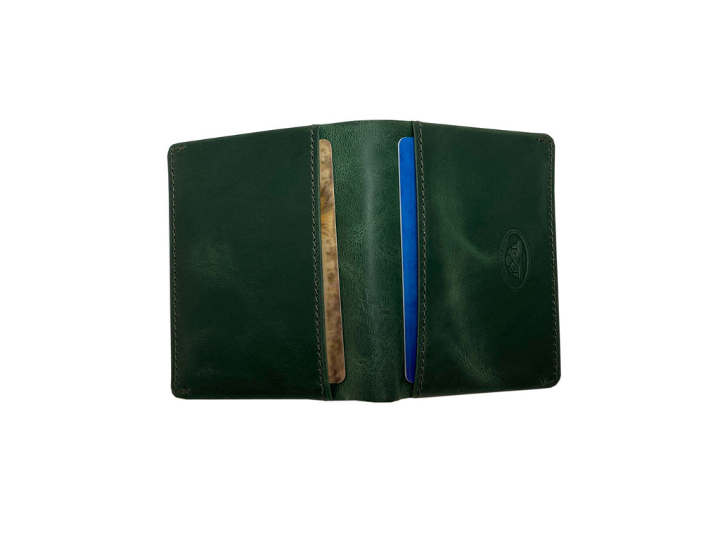 Мини-кошелёк из натуральной кожи быка Tony Perotti Arno 1034N deep green - Фото № 5