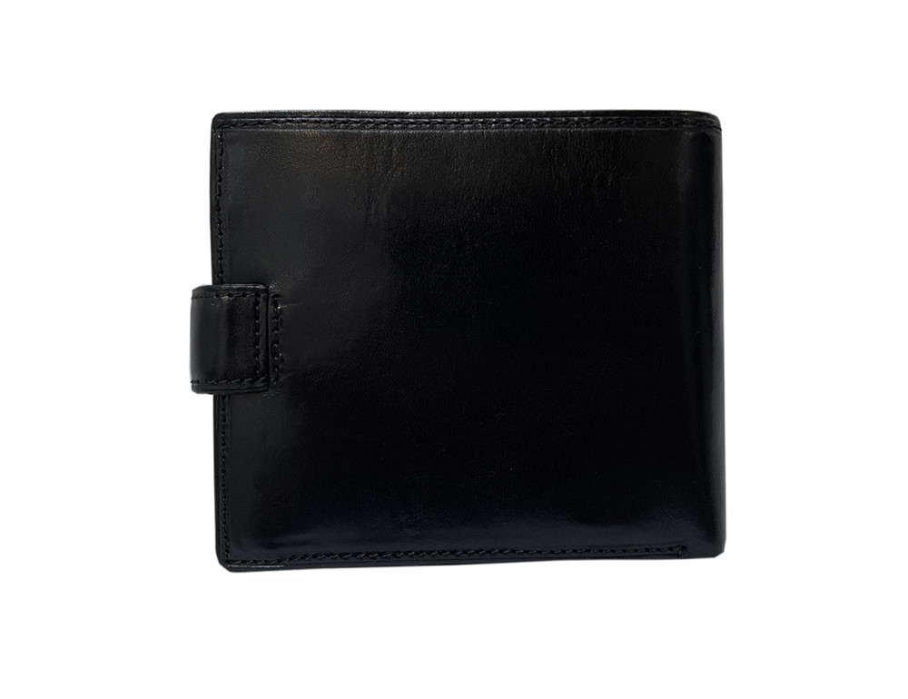 Мужской кожаный кошелёк на кнопке Tony Perotti Italico 3341A-Q nero - Фото № 8