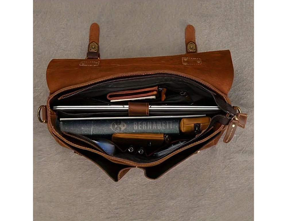 Чоловічий шкіряний портфель Bexhill BX3960 Brown (Crazy Horse) - Фотографія № 7