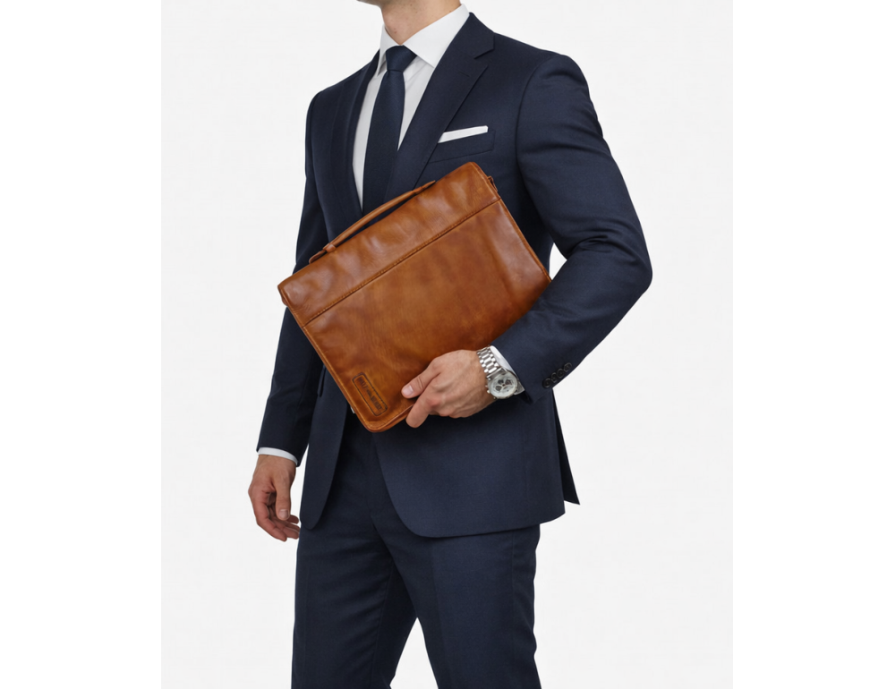 Папка для документов из вареной кожи Hill Burry HB51173Terra - Фото № 2