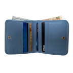 Женский кожаный мини кошелёк голубого цвета Tony Perotti Contatto 1858S-D+RFID baby - Фото № 104