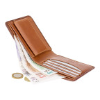 Коричневий портмоне зі шкіри Visconti TR30 BRN/TAN Raffle c RFID - Фотографія № 103