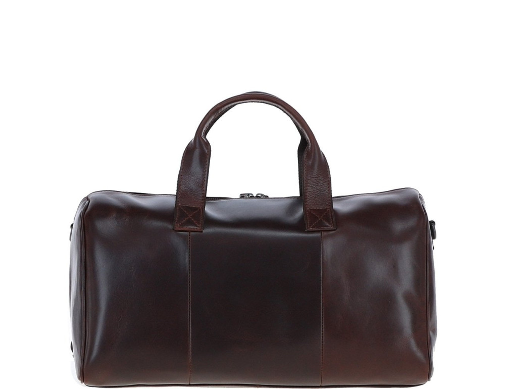 Чоловіча дорожня сумка з натуральної шкіри Ashwood P68 BRANDY Коричневий - Фотографія № 3