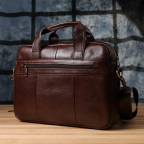 Чоловічий портфель із натуральної зернистої шкіри Vintage 23040 Коричневий - Фотографія № 109