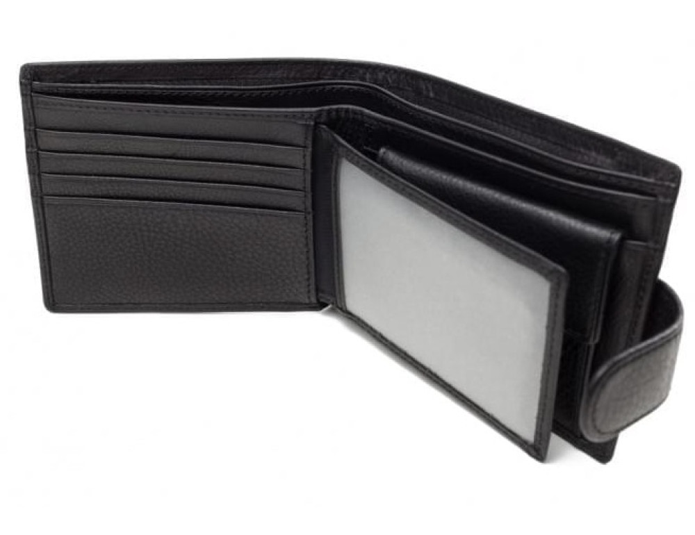 Чорний шкіряний портмоне Marco Coverna BK010-802A - Фотографія № 4