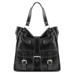 Жіноча шкіряна сумка-шопер чорного кольору Tuscany Leather MELISSA TL140928 Black - Фотографія № 100