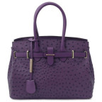 Фіолетова жіноча сумка зі страусиної шкіри Tuscany Leather TL142120 Purple - Фотографія № 100