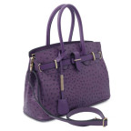 Фіолетова жіноча сумка зі страусиної шкіри Tuscany Leather TL142120 Purple - Фотографія № 102