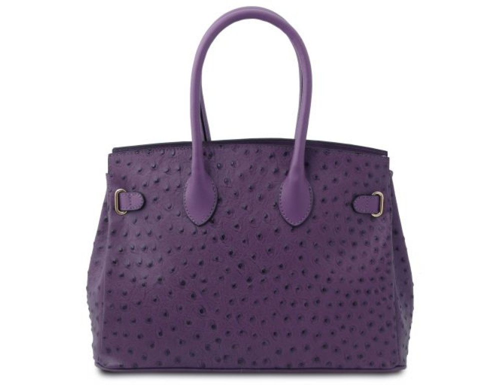 Фіолетова жіноча сумка зі страусиної шкіри Tuscany Leather TL142120 Purple - Фотографія № 4