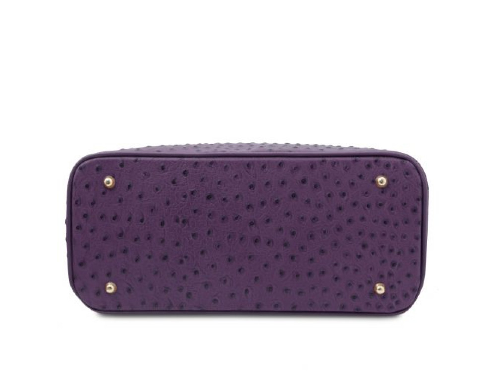 Фіолетова жіноча сумка зі страусиної шкіри Tuscany Leather TL142120 Purple - Фотографія № 5