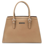 Жіноча шкіряна сумка бежевого кольору Tuscany Leather TL142147 Champagne - Фотографія № 100