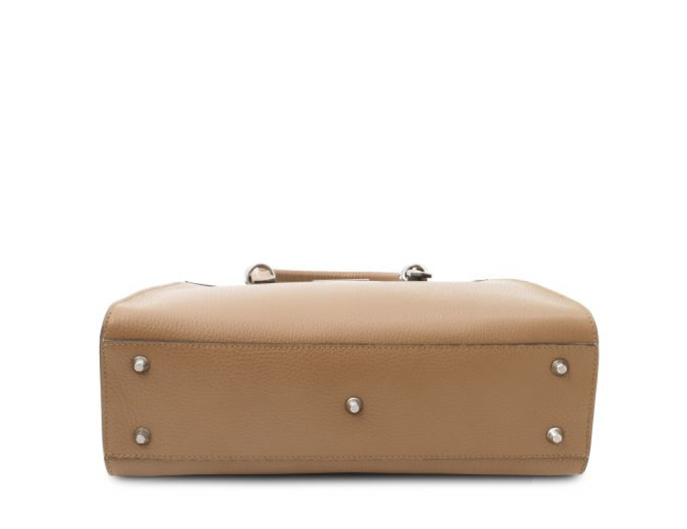 Жіноча шкіряна сумка бежевого кольору Tuscany Leather TL142147 Champagne - Фотографія № 5