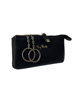 Чёрная ключница из натуральной кожи Tony Perotti Contatto 3350 nero