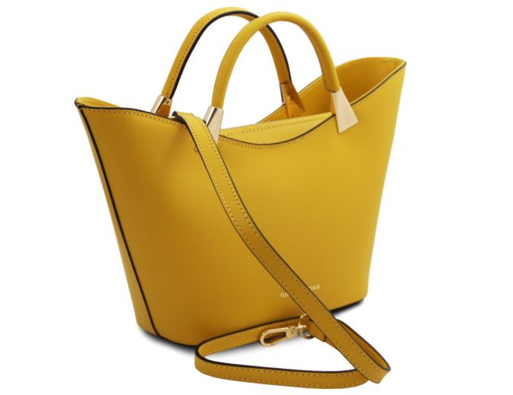 Жіноча шкіряна сумка-тоут Tuscany Leather TL142287 Yellow (Жовта) - Фотографія № 2
