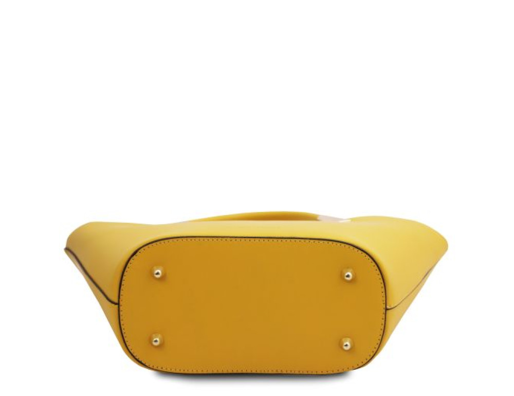 Жіноча шкіряна сумка-тоут Tuscany Leather TL142287 Yellow (Жовта) - Фотографія № 4