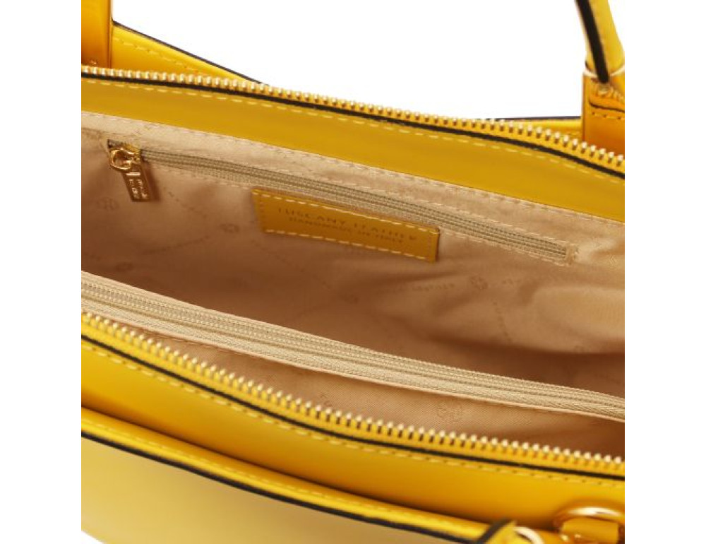 Жіноча шкіряна сумка-тоут Tuscany Leather TL142287 Yellow (Жовта) - Фотографія № 5