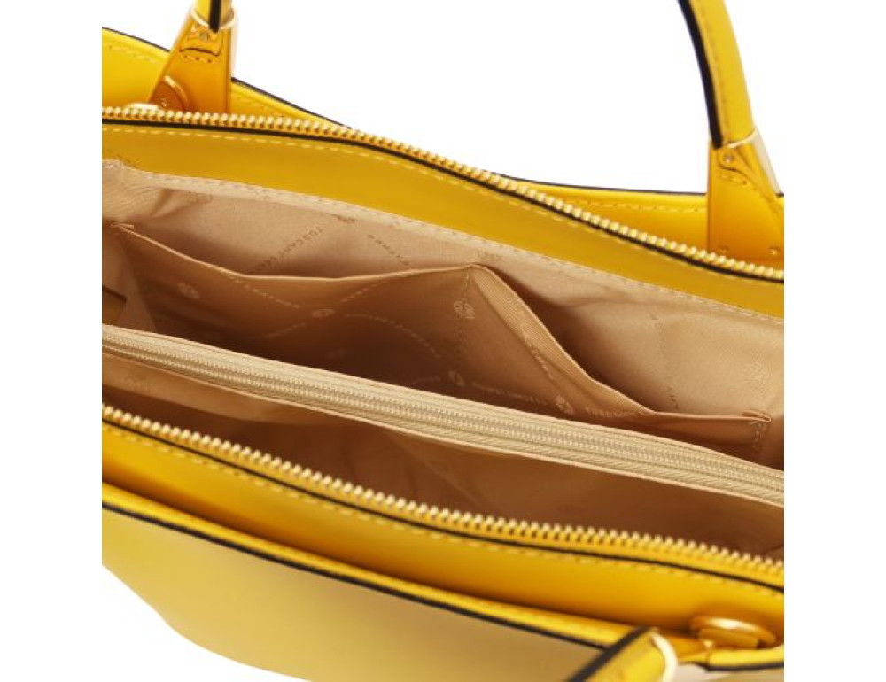 Жіноча шкіряна сумка-тоут Tuscany Leather TL142287 Yellow (Жовта) - Фотографія № 6