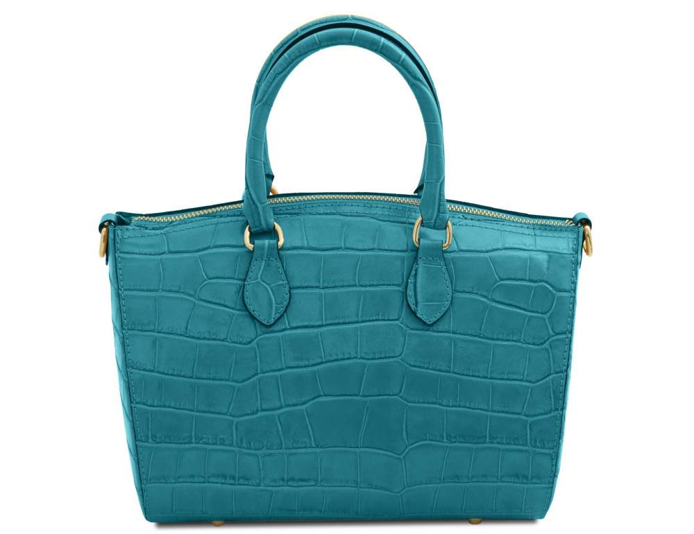 Женская кожаная сумка Layla Croco от Tuscany TL142398 (Бирюзовый) - Фото № 3